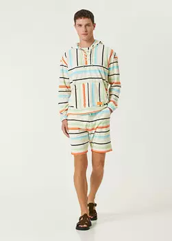 Жаккардовые шорты в полоску с цветными блоками Scotch & Soda, мультиколор