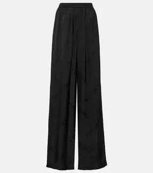 Жаккардовые спортивные брюки с логотипом Balenciaga, черный