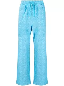 Жаккардовые спортивные брюки с узором Moon Marine Serre, синий