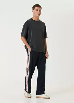 Жаккардовые спортивные брюки в полоску Golden Goose, синий