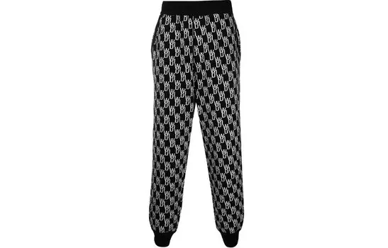 Жаккардовые трикотажные брюки с логотипом WE11DONE, черный