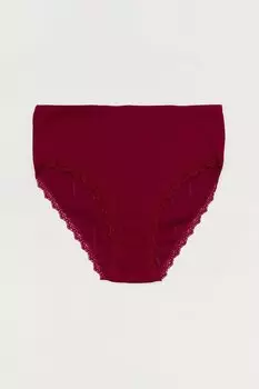 Жаккардовые трусики с высокой талией Fullamoda, слива