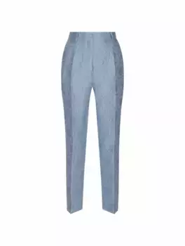 Жаккардовые зауженные брюки Dolce&Gabbana, синий