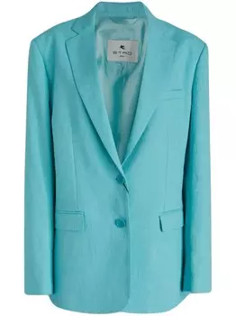 Жаккардовый блейзер ETRO, синий