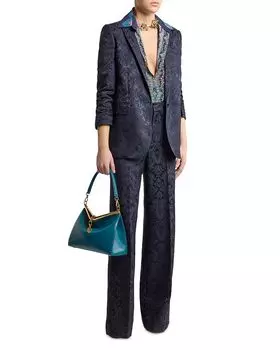 Жаккардовый блейзер Etro, синий