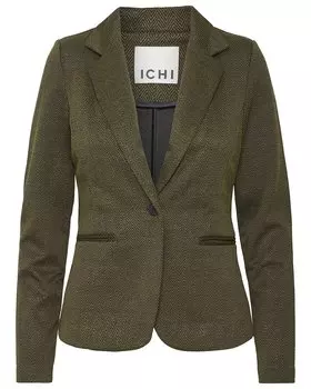 Жаккардовый блейзер ICHI Kate, черный