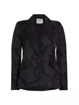 Жаккардовый блейзер из смесового хлопка Chamberlain L'Agence, мультиколор