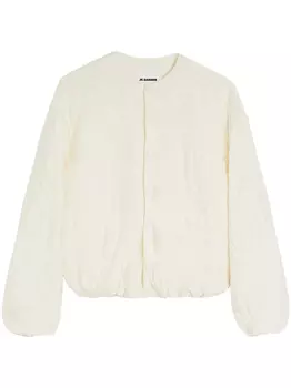 Жаккардовый бомбер Jil Sander, белый