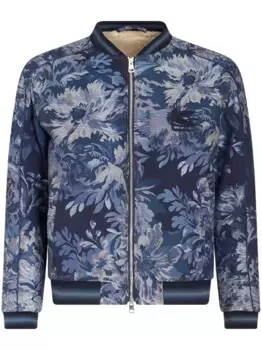 Жаккардовый бомбер с узором ETRO, синий