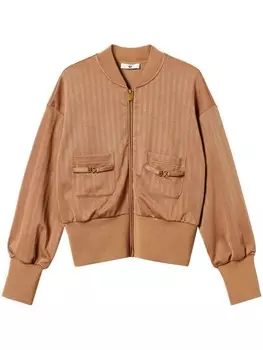 Жаккардовый бомбер TWINSET, коричневый