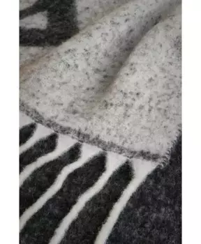 Жаккардовый двойной шарф из шерсти. Liviana Conti, серый