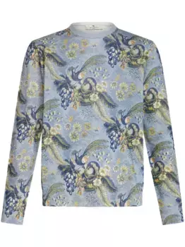 Жаккардовый джемпер Pegaso ETRO, синий