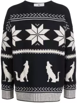 Жаккардовый джемпер с узором ETRO, синий