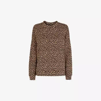 Жаккардовый джемпер в форме сердца из переработанного полиэстера и органического хлопка Whistles, мультиколор