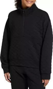 Жаккардовый флисовый пуловер Dsg для девочек на молнии , черный