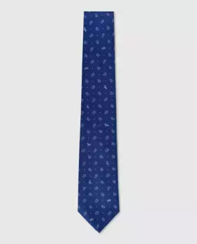 Жаккардовый галстук из натурального шелка Miguel Bellido, синий