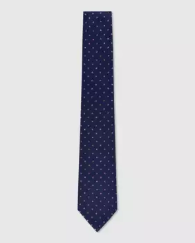 Жаккардовый галстук из натурального шелка Miguel Bellido, синий