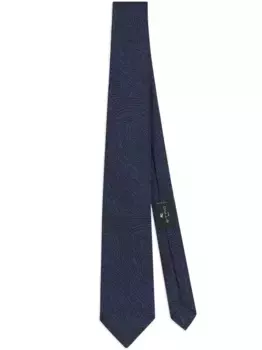 Жаккардовый галстук из шелка с принтом ETRO, синий