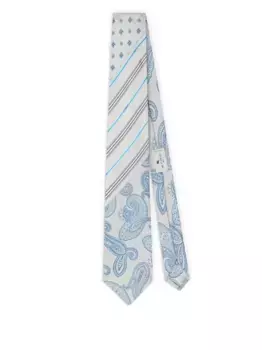 Жаккардовый галстук с узором ETRO, серый