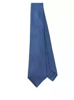 Жаккардовый галстук с узором Kiton, синий
