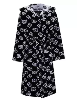 Жаккардовый халат DOLCE & GABBANA, черный