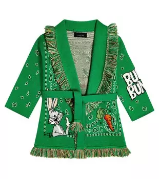Жаккардовый кардиган Bugs Bunny Bandana из коллаборации с Looney Tunes Alanui, разноцветный