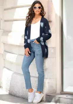 Жаккардовый кардиган Classic Basics, синий