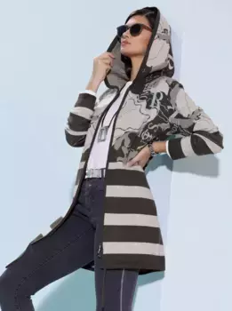 Жаккардовый кардиган Creation L, серый