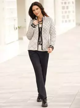 Жаккардовый кардиган Inspirations Inspirationen, цвет Sand