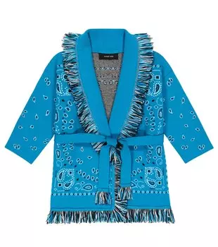 Жаккардовый кардиган с банданой Alanui, синий