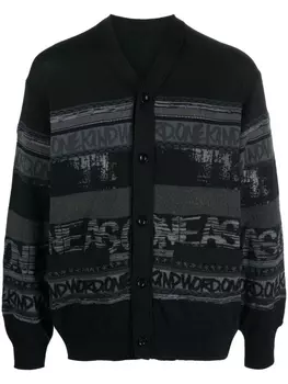 Жаккардовый кардиган с узором из коллаборации с Eric Haze sacai, черный