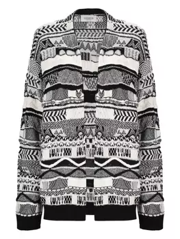 Жаккардовый кардиган с узором Laneus, черный