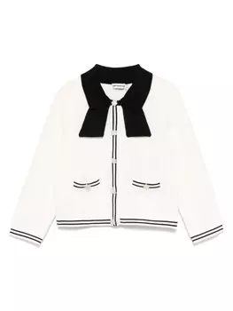 Жаккардовый кардиган Self-Portrait Kids, белый