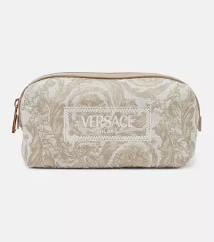 Жаккардовый клатч barocco Versace, бежевый