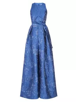 Жаккардовый комбинезон Adelaide Walk-Thru Kay Unger, синий