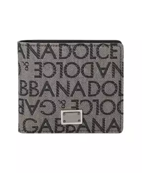 Жаккардовый кошелек Dolce & Gabbana, серый