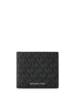 Жаккардовый кошелек с монограммой MICHAEL KORS, черный
