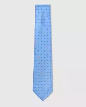 Жаккардовый мужской галстук Olimpo, темно-синий