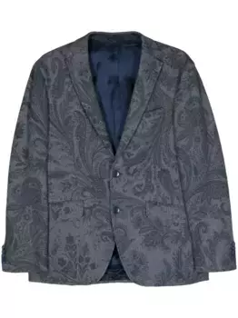 Жаккардовый пиджак ETRO, синий