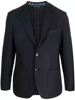 Жаккардовый пиджак с узором Tie ETRO, синий