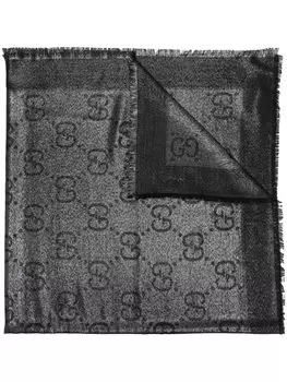Жаккардовый платок с логотипом GG Gucci, черный