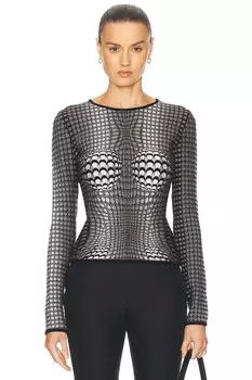 Жаккардовый приталенный свитер Moon Skin Marine Serre, серый