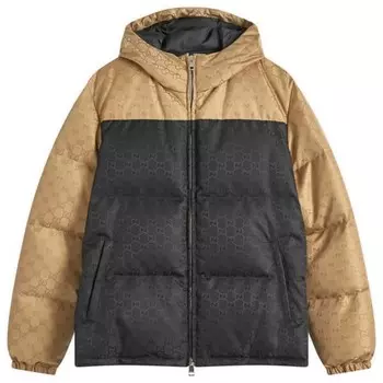 Жаккардовый пуховик gg Gucci, черный
