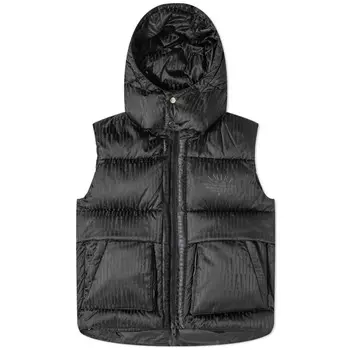 Жаккардовый пуховый жилет AMIRI, черный