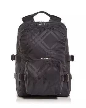 Жаккардовый рюкзак Burberry в клетку, черный