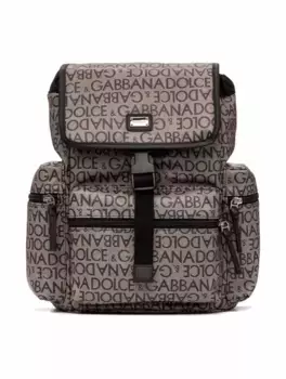 Жаккардовый рюкзак с монограммой Dolce&Gabbana, мультиколор