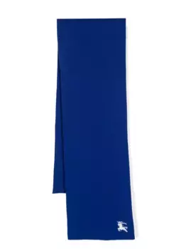 Жаккардовый шарф Equestrian Knight BURBERRY KIDS, синий