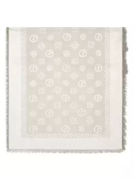 Жаккардовый шарф Giorgio Armani, нейтральный