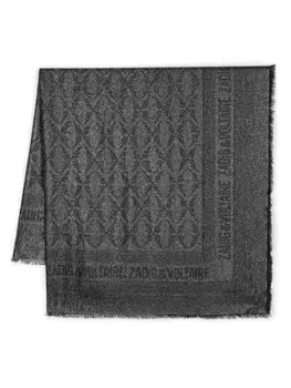 Жаккардовый шарф Glenn Zadig&Voltaire, черный