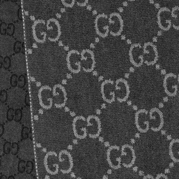 Жаккардовый шарф Gucci GG, черный